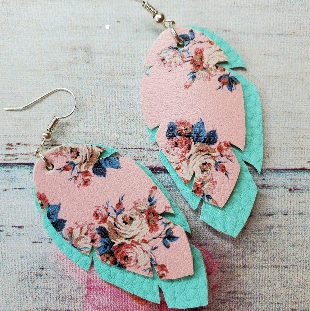 3/$15 Faux Leather Earrings